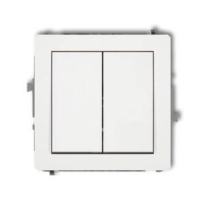 DECO Łącznik świecznikowy 10A 250V, moduł, biały; DWP-2 KARLIK