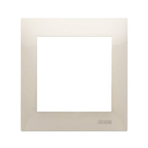 SIMON54 Ramka 1-krotna PREMIUM do puszek karton-gips IP20 / IP44; krem