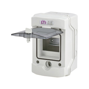 Rozdzielnica natynkowa PV 4 modułowa IP65 UV 1500VDC, drzwi transparentne, ECH-4G; 001101060, ETI POLAM