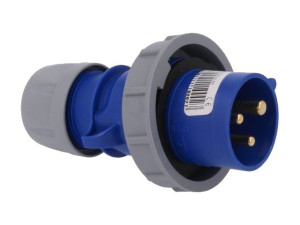 Wtyczka przenośna 16A 230V 2P+Z IP67 niebieska, WP163 SHARK TWIST; 0132-6 PCE