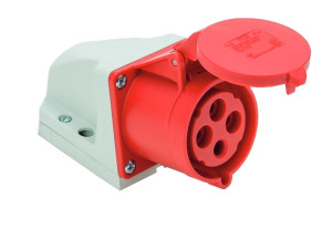 Gniazdo stałe GS324, 32A/4P 3P+Z 400V IP44 mała obudowa; PCE