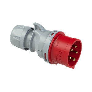 Wtyczka przenośna 16A 5P 400V 6h IP44 bezśrubowa czerwona, WP165 SHARK TT; 015-6TT PCE