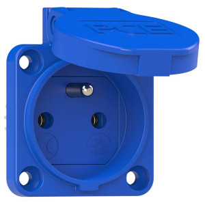 Gniazdo tablicowe 16A 2P+Z 230V IP54 bezśrubowe 50x50mm niebieskie; 108-0b PCE