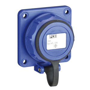 Gniazdo wtyczkowe tablicowe NAUTILUS 230V z bolcem 16A IP68 75x75 mm