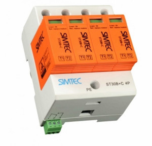 Warystorowy ogranicznik przepięć typ T1+T2 (klasa B+C) 4P (czterobiegunowy) 30kA 275V, SIMTEC ST30B+C 4P; 85201010, SIMET