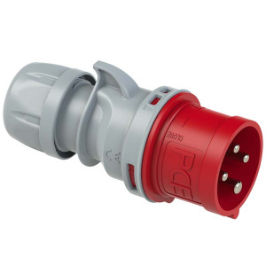 Wtyczka przenośna 16A 4P 400V 6h IP44 bezśrubowa czerwona, WP164 SHARK TT; 014-6TT, PCE