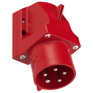 Wtyczka odbiornikowa 32A 5P 400V czerwona IP44 (zwrotnica faz); 7725-6 PCE