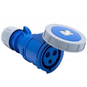Gniazdo przenośne kempingowe 32A 230V 2P+Z IP67 niebieskie, SHARK TWIST; 2232-6 PCE