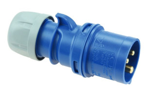 Wtyczka przenośna 16A 230V 2P+Z IP44 niebieska, WP163 SHARK; 013-6 PCE