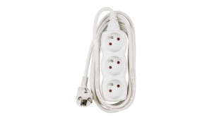 Przedłużacz 3G z/u, OMY3x1, 3m; biały