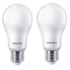 ŻŻarówka LED E27 A60 13W 1521lm 230V, barwa światła ciepła biel 2700K, ekw. 100W 15000h Klasa E LEDBulb ND, sprzedaż w opk= 2 szt; PHILIPS