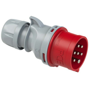 Wtyczka przenośna 16A 7P (7-stykowa) 400V IP44 czerwona, WP167 SHARK; 017-6V, PCE