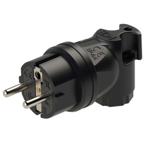 Wtyczka gumowa kątowa 10/16A 2P+Z 230V UNI-SCHUKO IP44 pełna guma, TAURUS; 05822-S PCE