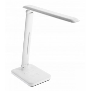 Lampka biurkowa IZUKA LED, 6W, 400lm, AC220-240V, 50/60Hz, CCT, ładowarka indukcyjna, biały