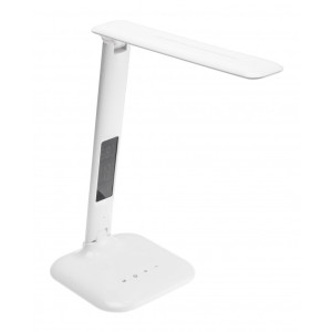 Lampka biurkowa GALACTIC LED, 5W, 240lm, AC220-240V, 50/60Hz,zmienna barwa(3000K, 4000K, 6000K) kalendarz, budzik, termometr, biały; LB-GAL5WM0-10, GTV