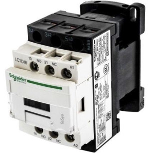 Stycznik mocy TeSys D 3P 18A 7,5kW AC-3 400V, cewka 230VAC 50/60Hz, styki pomocnicze 1NO 1NC (1Z 1R), zaciski śrubowe; LC1D18P7, SCHNEIDER ELECTRIC