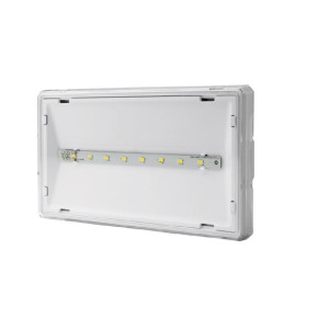 Lampa ewakuacyjna z akumulatorem ETS EXIT S IP65 LED 1W 3h dwuzadaniowa PT biała NiCd + PU34