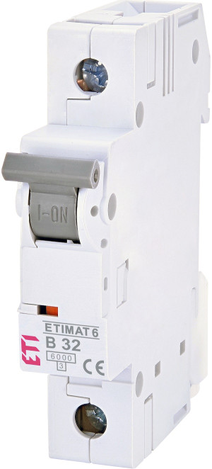 Wyłącznik nadprądowy 1P B 32A 6kA AC, ETIMAT 6 1p B32; 002111519, ETI POLAM