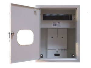 Szafka licznikowa natynkowa metalowa 1-licznikowa 1-fazowy 12 modułów IP31 310x395x220 Biała z szybą i zamkiem NRL 1F 12 ZSZ; 4-263 , SABAJ