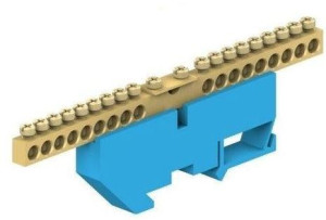 Listwa zaciskowa na szynę 19-torowa /18x10mm2+1x35mm2/ niebieska, LZN1803-N