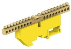 Listwa zaciskowa na szynę 18-torowa /18x10mm2+1x35mm2/ żółta, LZN1803-Z