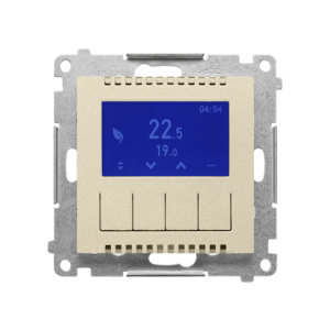 SIMON55 Regulator temperatury z wyświetlaczem (czujnik wewnętrzny lub sonda), szampański mat