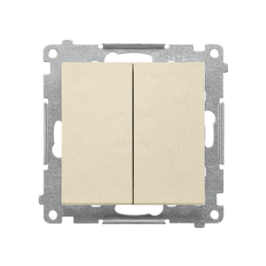 SIMON 55 Łącznik świecznikowy 10A 250V, moduł, szybkozłącza, szampański mat; TW5.01/144