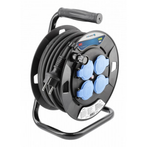 Przedłużacz bębnowy w izolacji gumowej H05RR-F 3x1,5mm2, 20m, 1000W-zwinięty 3000W-rozwinięty 16A 230V IP44; HT1E720, HOGERT