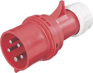 Wtyczka przenośna WP325ZWR, 32A/5P 400V IP44 zwrotnica faz