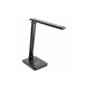 Lampka biurkowa IZUKA LED, 6W, 400lm, AC220-240V, 50/60Hz, CCT, ładowarka indukcyjna, czarny