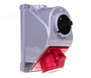 Gniazdo stałe z wyłącznikiem L-0-P 16A 5P 3P+Z+N 400V, IP44, COMBO-POL; 960615401W, PCE