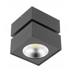 Oprawa LED BIANCO, 15W,1500lm,AC220-240V,50/60 Hz,PF>0,5,Ra?80,IP20,IK06,36°,4000K,kwadrat,czarny