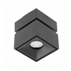 Oprawa LED BIANCO, 8W,680lm,AC220-240V,50/60 Hz,PF>0,9,Ra?80,IP20,IK06,36°,4000K,kwadrat,czarny