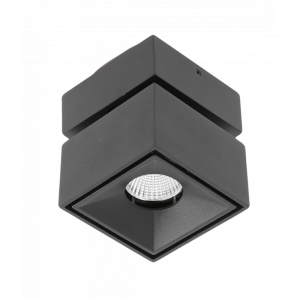 Oprawa LED BIANCO CCT, 8W,680lm,AC220-240V,50/60 Hz,Ra?80,IP20,36°,2700/3300/4000K,kwadrat,czarny