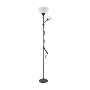 Lampa stojąca podłogowa URLAR, 175 cm, max 25W E27, max 40W E14, czarna