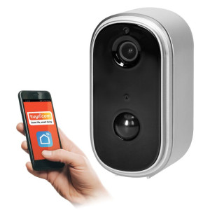 Bezprzewodowa zewnętrzna kamera IP z WiFi IP65, komunikacja ze smartfonem z aplikacją Tuya, interkom, pamięć