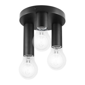 RIO SP 3, oprawa ścienno-sufitowa, E27 max. 3x60W, IP20, czarna, okrągła