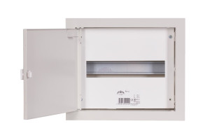 Rozdzielnica modułowa 1x12M podtynkowa metalowa z zatrzaskiem, IP31 270x225x120mm, biały, RP 12; 1-012, SABAJ
