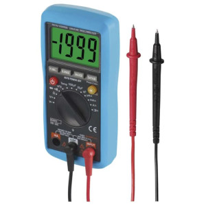 Miernik, multimetr LCD (napięcie, natężenie, opór, pojemność, temperatura, przewodnictwo obwodów, test diód, tranzystorów)