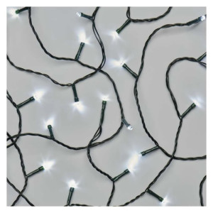 Lampki świąteczne Classic, łańcuch 120 LED 12m zimna biel, zielony przewód, 8 programów, IP44; D4AC08