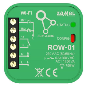 Odbiornik WI-FI dopuszkowy 1-kanałowy, dwukierunkowy, ROW-01