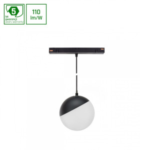 SYSTEM SHIFT - GLOBE P oprawa kula zwis na szynoprzewód 100 (850mm kabel) 5W 165st czarna SPECTRUM