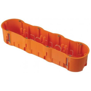 Puszka PK 60 poczwórna pomarańczowa do płyt gipsowych głęboka