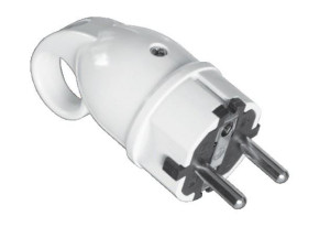 Wtyczka WT16A (250V) uni-schuko, biała