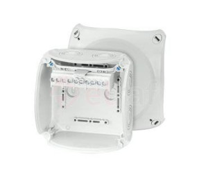 Puszka do instalacji wewnętrznej, szara, IP66, z dławnicami membranowymi, 130x130x77, z zaciskami 5x6 mm2; DK 0606 GZ, HENSEL