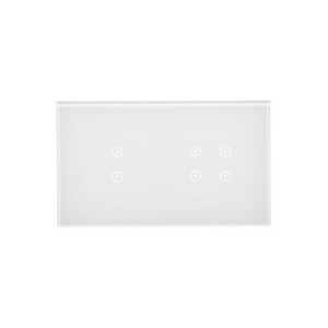 Panel dotykowy 2 moduły, Moduł 1:2 pola dotykowe pionowe, Moduł 2:4 pola dotykowe, biała perła