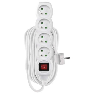 P1410R przedłużacz 4G z/u 10m, z wyłącznikiem, biały