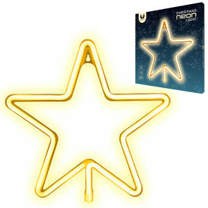 Neon LED CHRISTMAS GWIAZDA ciepła biały FLNE22 3xAA baterie + USB FLNE20 Forever Light