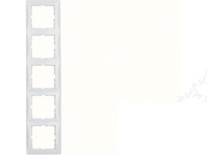 B.Kwadrat Ramka 5-krotna, biały; 5310158989, BERKER by HAGER
