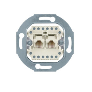 one.platform Mechanizm gniazda telefonicznego UAE 2-kr (RJ11, RJ12, RJ45) kat. 3 Linia proj.: Berker B.Kwadrat/K.1/K.5/B.3/B.7/Q.1/Q.3/Q.7/R.1/R.3; Berker by Hager